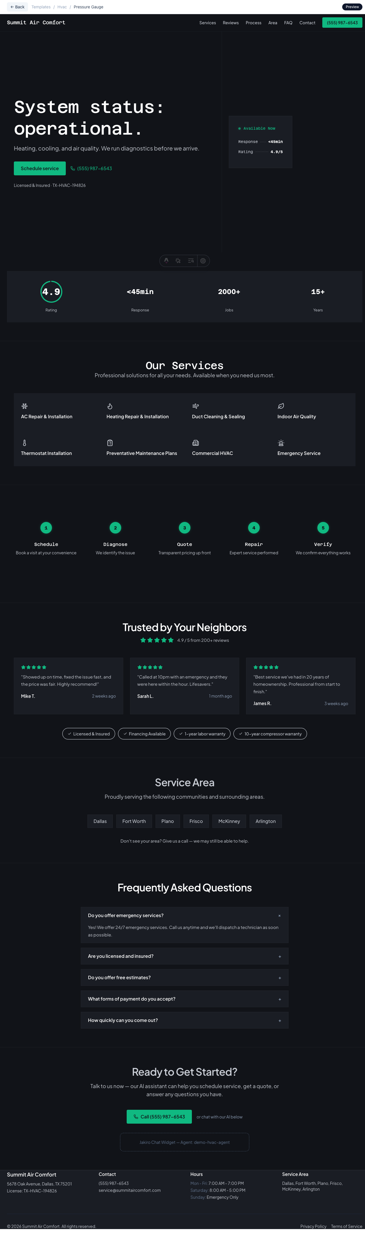 Pressure Gauge template preview